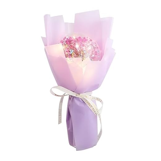 Cabilock 1 Bola Bobo Llena De Estrellas Globos Ramos De Flores Ramo De Flores Artificiales Ramo Seco Ramo De Globos Ramo De Flores Secas Tela De Regalo Dulce Púrpura