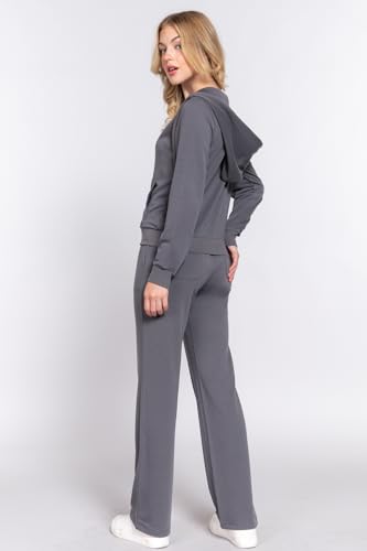 NE PEOPLE Womens Hoodie and Sweatpants Tracksuit Set,Newts01-charcoal,1XL-Plus