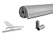 Produktbild Schellenberg 20085 Rolladenpanzer Set PVC Mini für 40 mm Stahlrohrwellen  80 x 100 cm grau, in der Breite kürzbar, inkl. Rolladen Aufhängungen, Alu-Endleiste, Anschlagstopfen