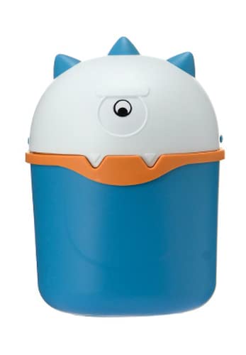 Wrtgerht Mini-Desktop-Papierkorb mit Deckel Blau