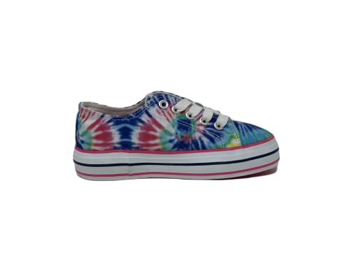 Paris Blues Molly Multi Tye Dye Lace-up Canvas Sneaker2