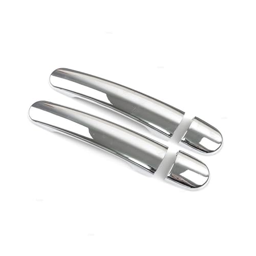 Image of JKKKKS car Exterior Door Handle Replacement for VW for Passat for Jetta for Bora for Golf for Rabbit for Polo for Lupo 1999-2006 Car Exterior Door Handle Covers Decor car Handle Compatible(Silver 3)