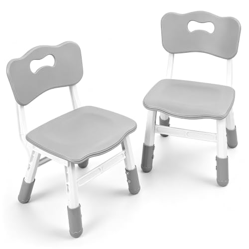 Pterying Kids Chair Set of 2, Adjustable Height, 180 lb Capacity, Ages 2-8