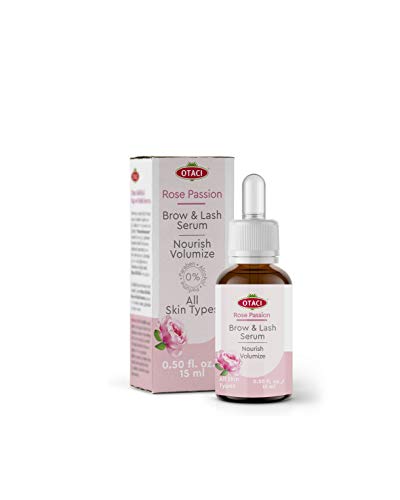 OTACI Rose Passion Suero para Cejas y Pestañas, Reduce la Pérdida de Cabello, Promueve el Crecimiento, Da Volumen, Fortalece, Nutre, 15 ml, Naturalmente Vegano Cover