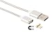 Produktbild Callstel USB Magnetkabel: USB-Lade- & Datenkabel mit magnetischem Micro-USB-Stecker, 1 m, Silber (USB Kabel magnetisch)
