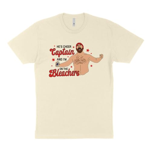 He's Cheer Captain Jason Football Shirt Unisex Large Natural