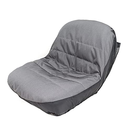 ERYUE Seat Cover, Lawn Mower Seat Cover Tractor Seat Cover Heavy Duty Padded 600D Ox Material Grey