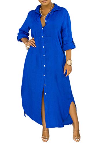 long button up dress