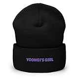 Yoongi's Girl Embroidered Beanie for Army, Suga Agust D Embroidered Beanie, Bangtan Boys Beanie, Kpop Army Beanie, Suga Hat