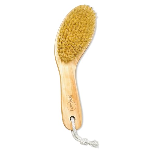 BooGooo Beauty Dry Brush | Exfoliating & Detoxifying for Dry Skin | Wooden Brush with Natural Biodegradable Sisal Fibers | Sweeps Away Dead Skin Cells for Radiant, Smooth Skin
