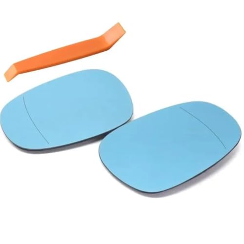 に適合する 1 3シリーズ E81 E90 E91 E92 325i 328i 2009-2013用 ヒーター付きバックミラーガラス 左または右 ブル??ー 51167252893 51167252894 ガラス(A pair)