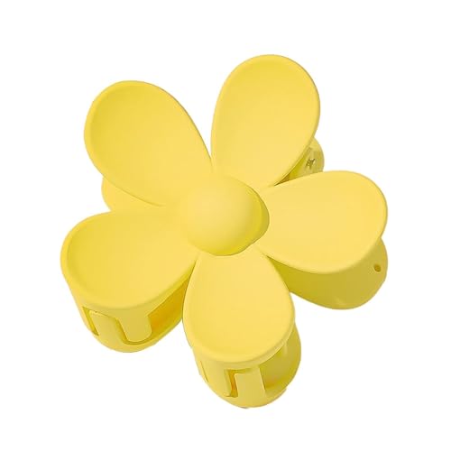 Pinzas plásticas amarillas para cabello, forma de flor miniatura 1