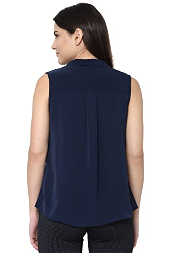 Image of Allen Solly Women's 100% Polyester Regular Fit Blouse