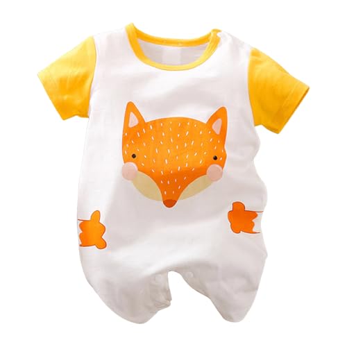 ロンパース 男の子 女の子 ベビー服 新生児 肌着 半袖 カバーオール 春 夏 出産祝い 赤ちゃん 服 かわいい 前開き 薄手 通気性 子供服 柔らかい コットン ボタン セット プレゼント 総柄 ルームウェア 誕生日 恐竜柄(ホワイト,90)