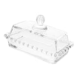 ULTECHNOVO Butterdose mit Kuppel Transparentes Frischkäsebehälter Luftdicht für Butter und Kreatives Design für Schützt Hält