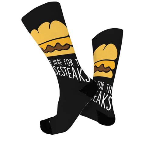 I'm Here For The Cheesesteaks Cheesesteak Lover Crew Socks Liner Sock Boys Mid Calf Socks Fashion Socks2