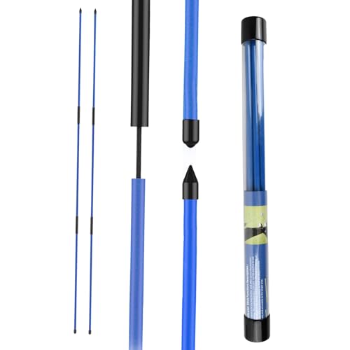 Daelesr Juego de 2 Palos de Alineación para Golf,122,5 cm Plegable Golf Alignment Sticks,Ayuda de Entrenamiento de Alineación de Golf,Varillas de Alineación Entrenamiento Golf (Azul)