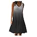 Produktbild Fcostume Sommerkleider Damen Knielang Sexy Rückenfrei Spaghetti Kleider Casual Strandkleid Bunte Freizeit Sommer Festliche Kleider