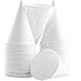 Eco-Friendly Small White Paper Cone Cups 250Pk. Wax Free Dispenser Cups for Shaved Ice, Office Water Coolers, Sports Teams or Fundraisers. Disposable Craft Funnels for Oil or Protein Powder Drinks