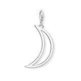 Farbe: silberfarben THOMAS SABO Damen Charm-Anhänger Mond 925er Sterlingsilber Y0008-001-21