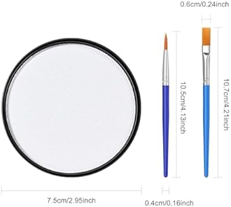 FREEORR White Face Body Paint Makeup 30G,Professional Stage Screen Halloween,Non Toxic Face Body Paint Makeup for Halloween Costume Theater Dress-Up Zombie Vampire Skeleton Clown Makeup-01