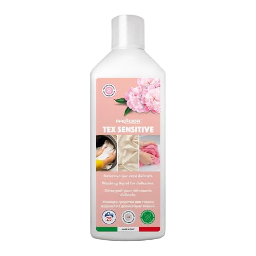 Tex Sensitive - Detergente para ropa delicada a mano y lavadora, 25 lavados con perfume de flores de rosa - 1 litro - 1 unidad