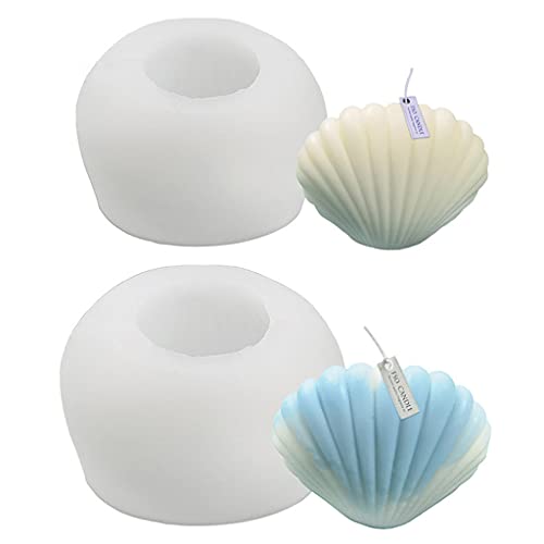 JIUYECAO DIY Ocean Series Muschel-Kerzenform, kleine 3D-Ozeanmuschel-Silikonform, für Seife, Kerzen, Fondant… – Bild 8