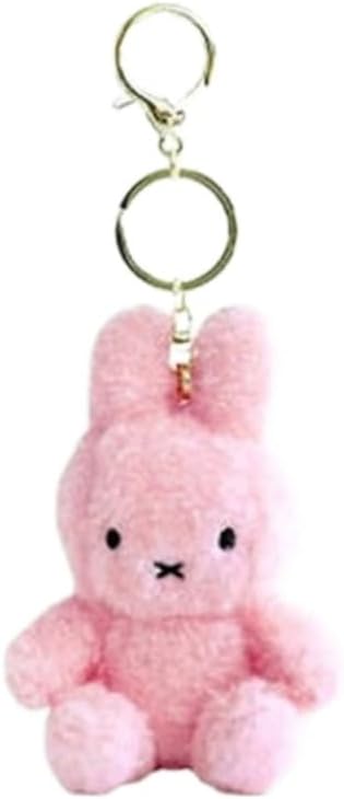 MSGlobal Cute Plush Keychain for Bag, Backpack, About 5 Inches (Pink)