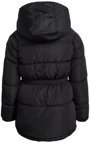 Image of KENSIE GIRL Girls Puffer Jacket Sherpa-Lined Belted Winter Coat | Cozy Soft Warmth, Wind and Water Resistant Outerwear, Cinched Fit for Cold-Weather Play, School, and Frosty Days