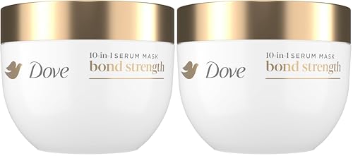 Image of Dove Hair Bond Strength 10in1 Serum Mask for Chemically Damaged Hair with Bio-Protein Care Technology plus Peptide Complex 9.2 fl oz.,(Pack of 2)