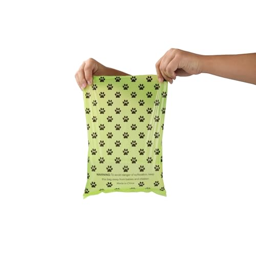 Image of Biodegradable 240 Count Unscented 13 inch x 9 inch Dog Poop Bags Rolls, Leakproof strong Poop Bags for Dogs, Dog Bags for Poop, Dog & Cat Poop Bags Cats Litter, Green