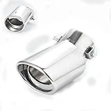 日産 セレナC27 C24 C25 C26～現行に適用テールスローマフラー カッター オーバル ート 車の排気 排気管装飾アクセサリー 外装パーツ風 下向き対応 簡単取付(銀)