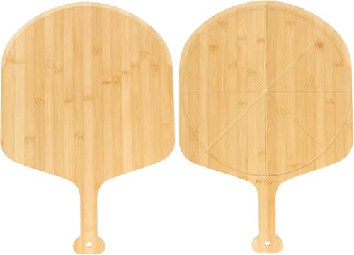 Planche à pizza en bambou premium de 40,6 cm lot de 2 grande taille