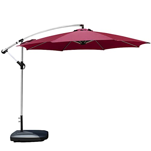 Parasol de jardín grande de 2,7m con dosel de aluminio y protección UV