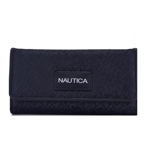Image of Nautica Women's Perfect Carry-All Money Manager RFID Blocking Wallet Organizer, Black