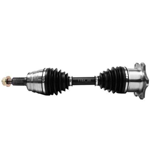 Image of Detroit Axle - 4WD Front 2pc CV Axles for 2001-2010 Chevrolet Silverado 2500HD 3500HD 2001-2006 Silverado 3500 1500HD 1999-2004 Silverado 2500 GMC Sierra Yukon Tahoe K1500 K2500 Suburban K3500