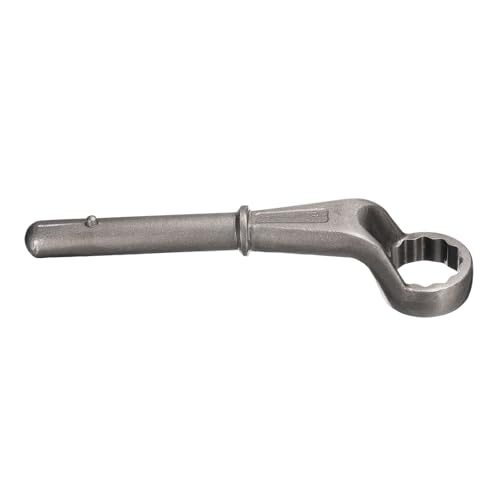 sourcing map Llave de mango tubular de extremo de caja compensada CR-V de 1-7/16 pulgadas de desplazamiento de 12 puntos, llave Torx de extremo único, llaves tubulares de cuello alto para apretar,