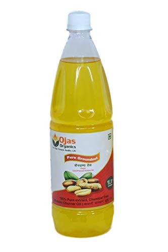 Image of Ojas Cold Pressed Groundnut Oil 1 Litter /Wood Pressed - Extracted on Wooden Churner