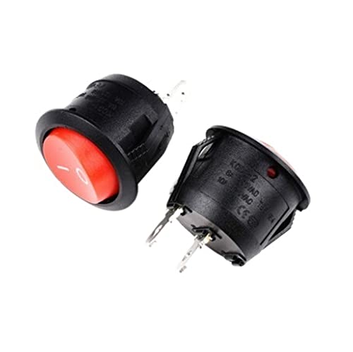 Interrupteur à bascule 20mm rond SPST 2pin FESTAS interrupteur alimentation marche arrêt rouge - 4