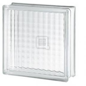12 x 12 x 4 Cross Ribbed Glass Block