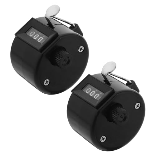 STOBAZA Handheld Plastic Mechanical Counter Clicker 4- Number Clicker Counter for Public Events Easy to Use