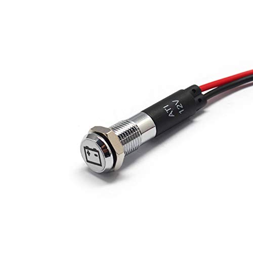 Alpinetech PL8MS 8mm 12V LED Luz Indicadora Batería miniatura 2