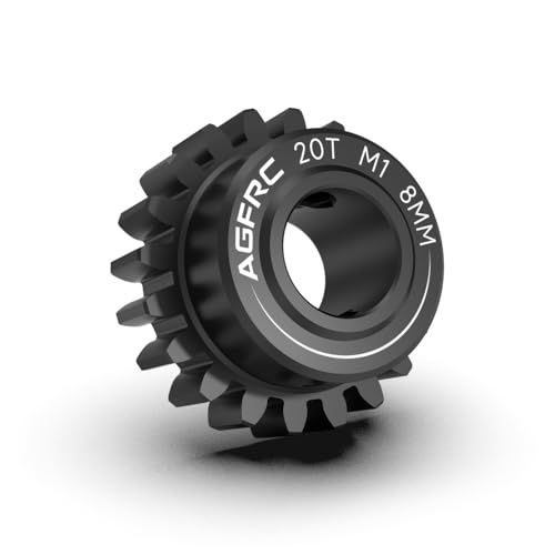 AGFRC 8mm MOD1 20T Hardened Steel RC Motor Pinion Gear (PG20T8 V2)