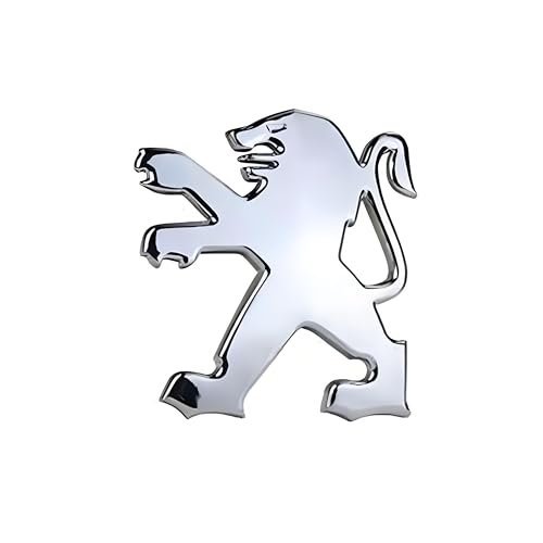 LIUFUMEI Emblèmes Logo Voiture pour Peugeot 3008 2008-2026,Logo Lion Monogramme Emblème Badge Sticker Car Emblème