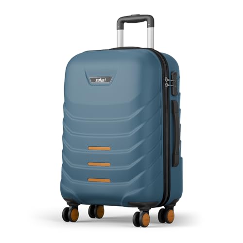 Image of Safari Crescent 8 Wheels 76cm Large Check-in Trolley Bag Hard Case Polycarbonate 360 Degree Wheeling System Luggage, Travel Bag, Suitcase for Travel, Trolley Bags for Travel, Ink Blue