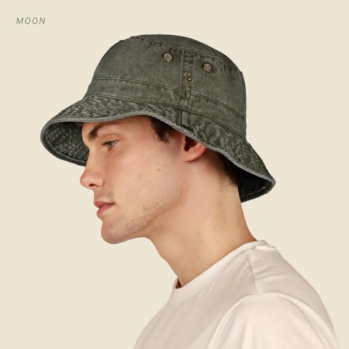Image of Hot Summer Bucket Hat - Trendy Cotton Sun Hat for Beach, Golf, Fishing
