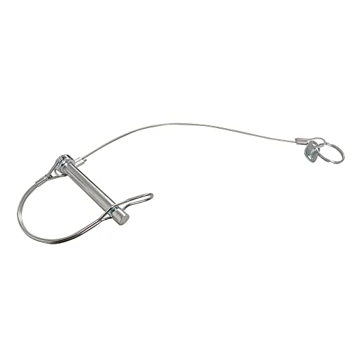 Hililon 6Pcs Trailer Pin - 3/8-Inch Diameter, 2-3/4-Inch Long - Plastic Coating Prevents Loss - 11-Inch Tether Length - Steel Quick Release Ring & Drop Ca - Ideal For Farm, Lawn, And Garden Trailers #TOP3