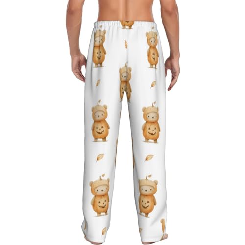 Pumpkin Halloween Mens Pajama Pants Cozy Lounge Baggy Lightweight Pj Pants Lounge Bottoms With Elastic Waist3