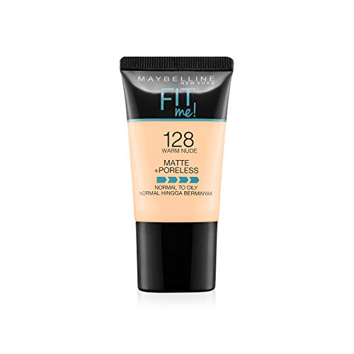 Image of Maybelline New York Instant Age Rewind Concealer, Medium, 6g and Maybelline New York Fit Me Matte+Poreless Liquid Foundation Tube, 128 Warm Nude, 18ml