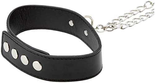 Collar bonded leather et hand cuffs black & white - 4